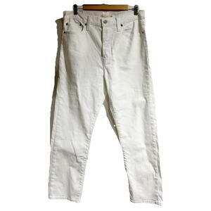 Levi’s Women 32 Wedgie Straight White Denim Button Fly